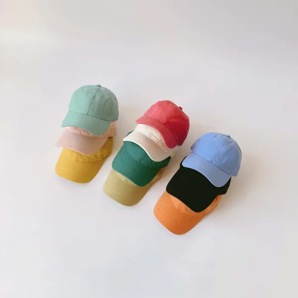 Ballkappen Frühling Sommer Kinder Baseballmütze Koreanische Mode Candy Farbe Jungen Mädchen Ente Hip Hop Solide Kinder Sonnenhüte