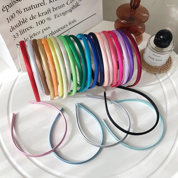 Haarschmuck 1 stücke Mode Satin Lünette Stirnband Für Frauen Mädchen Niedliche Haarband Weibliche Hoop Einfache Kopfbedeckung