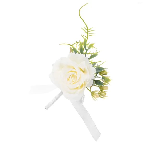 Fiori decorativi Fiore artificiale Corpetto nuziale Amanti Decor Corpetto sposa Fiore all'occhiello in plastica