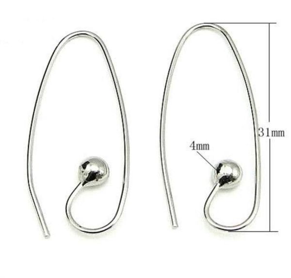 10pcslot 925 STERLING Gümüş Küpe Hooks Tıkıklar DIY Craft Mücevher Hediyesi için Bileşenler Bulundu 08x4x12x30mm WP0685831566