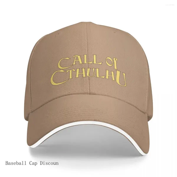 Cappellini da baseball Call Of Cthulhu - Logo (oro con logo Elder Sign Chaosium Inc.) Cappello da pescatore Berretto da baseball Cappelli da alpinismo da uomo da donna