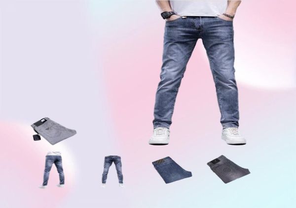 Herren-Jeans, zerrissene Designer-Taschen, mehr modische Overalls, Latzhosen, Jeans, Cargohosen, Büro, lässig, schmale Stretch-Motorradhose 2318152