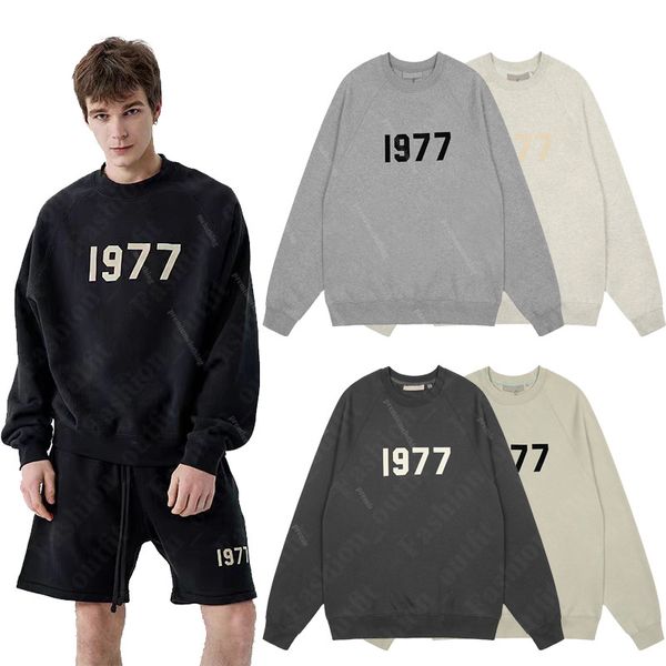 Nebbia 22 Modelli Linea Compound 1977 American High Street Tide Floccato Lettere Felpa con cappuccio imbottita Giacca Uomo Moda Streetwear Pullover Felpe