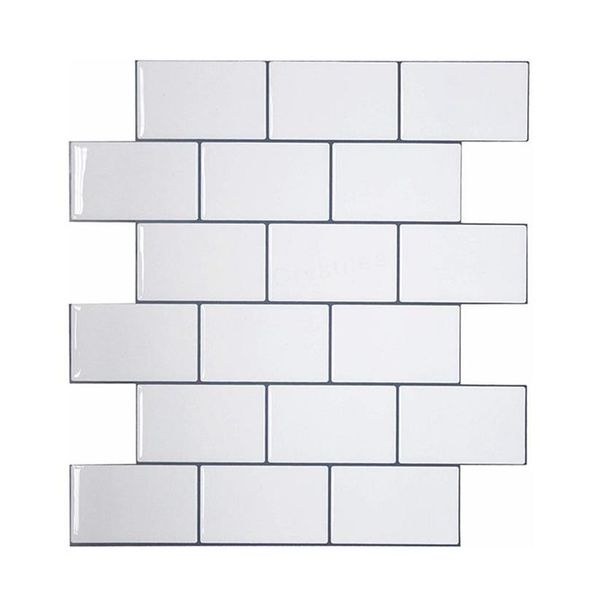 Vividtiles Ladrilhos mais grossos descascam e colam azulejos de parede premium colam em azulejos de cozinha Backsplash - pacote de 5 peças 2110213145