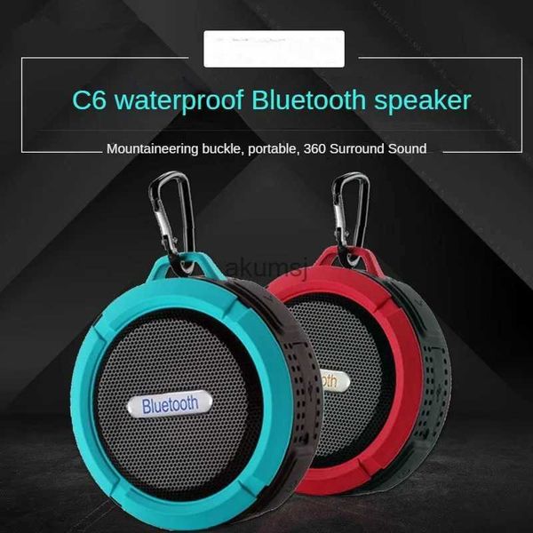 Tragbare Lautsprecher Rnabau wasserdichte Bluetooth -Lautsprecher -Subwoofer kleiner Lautsprecher -Saugbecher Mini Bluetooth Audio System YQ240106