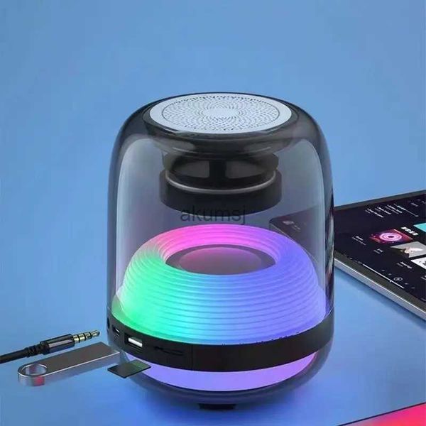 Tragbare Lautsprecher L30 Digitale Beleuchtung Drahtloser Lautsprecher Transparent leuchtender Mini-Bluetooth-Lautsprecher HD-Kristall funkelnder Lautsprecher Home Outdoor YQ240106