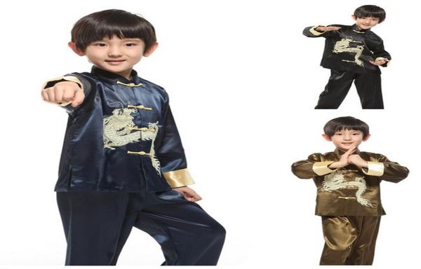 Abbigliamento drago ricamato cinese Abito Tang set tradizionali cinesi Abiti da ballo Kungfu darncewear 37616114639