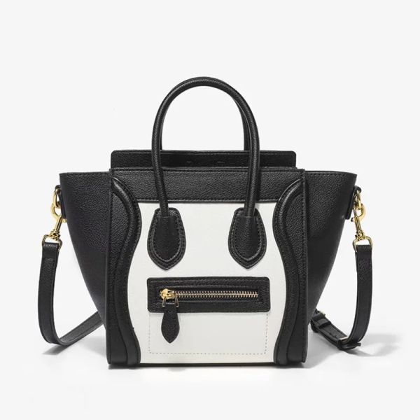 Novo clássico bolsa para mulheres marca de luxo sacos alta qualidade mini sacola designer retalhos moda smiley rosto bolsa