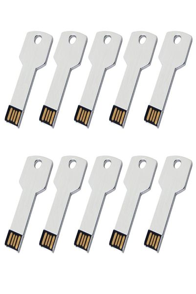 10 шт. в партии USB-накопители 4 ГБ с металлическим ключом в форме USB-накопителей для хранения компьютерных данных9659167