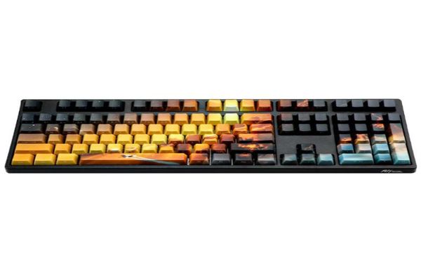 Tastaturen Dye Sub Tastenkappen-Set aus dickem PBT-Kunststoff für Ansi 104 mechanische Tastatur Cherry 3494 3000 87 TKL Poker9020579