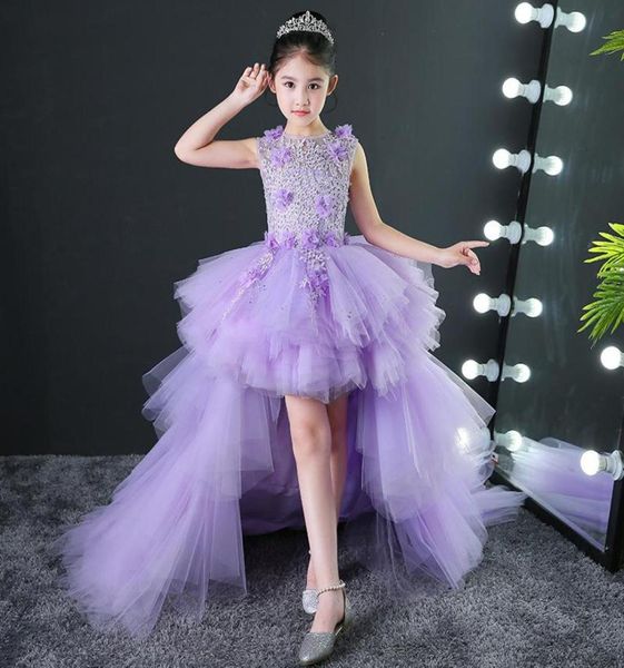 Girl039s Abiti 2021 Lunghi Trailing Abiti da sera per spettacoli per bambini Appliques Abito da ballo in pizzo Ragazza di fiori per matrimoni Prima Comunio1145727