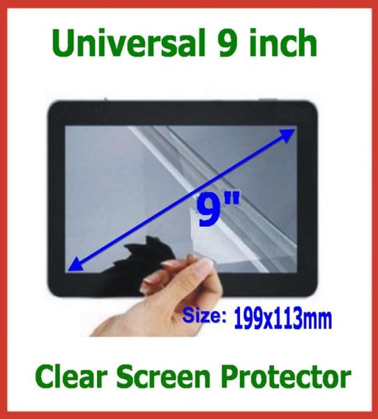 20pcs Universal LCD ekran koruyucu koruyucu film 9 inç tam ekran boyutu değil 199x113mm tablet PC GPS Mobil Phone6969724