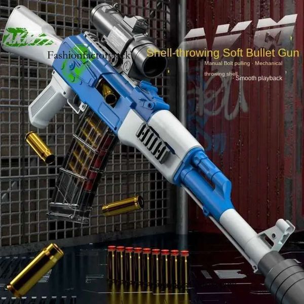 Rifle manual de assalto AK47 Soft Bullet Shooting Boys Brinquedos ao ar livre Sniper Arms 1 Airsoft Guns Gift