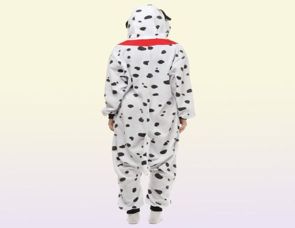 Cão Dálmata Women039s e Men039s Animal Kigurumi Polar Fleece Costume para Halloween Carnaval Festa de Ano Novo Bem-vindo Gota 4641789