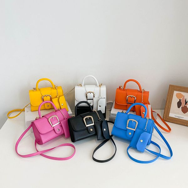 Mini borsa quadrata color caramella 2023 nuova semplice borsa retrò tendenza borsa appesa borsa a tracolla straniera FMT-4310