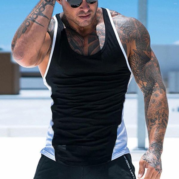 Camisas casuais masculinas esportes colete de fitness verão confortável colorido moda coletes respirável roupas finas para homem camisas de hombre