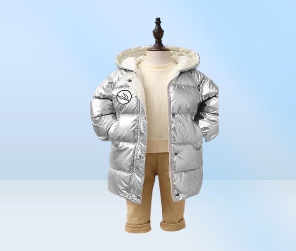 Down Ceket Bebek Erkek Ceketler Kış Paltolar Çocuklar Kalın Uzun Çocuklar Sıcak Dış Giyim Kapüşonlu Kızlar Snowsuit Palto Giysileri Katı 3114623