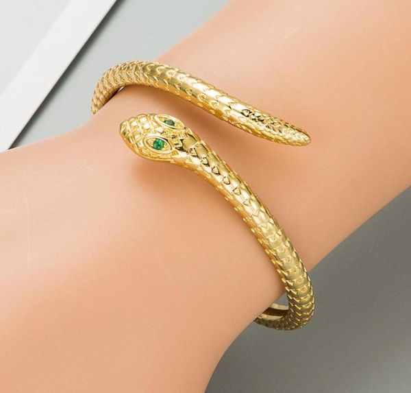 Bracciale rigido in cristallo da donna in oro con diamanti tempestati di polsini del braccio superiore con aperture regolabili gioielli esagerati regalo per ragazze9867908