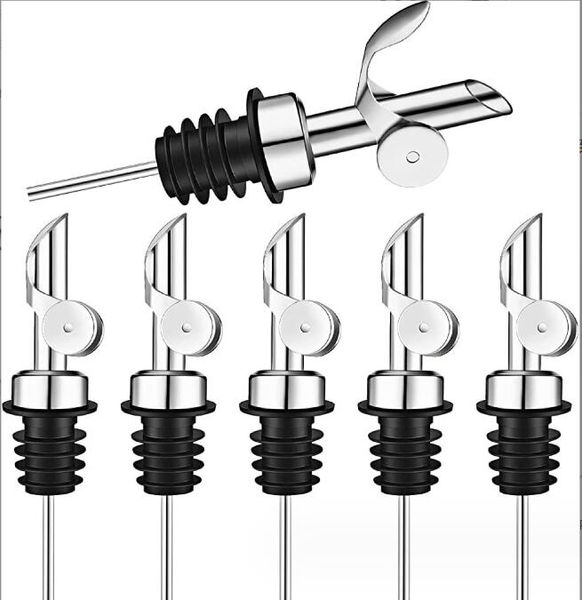 Distribuidor automático de vinho em aço inoxidável 304, dispensador de licor de azeite, coquetel, tampa superior, rolha de vinho, bico à prova de vazamento, utensílios de mesa para bar de cozinha