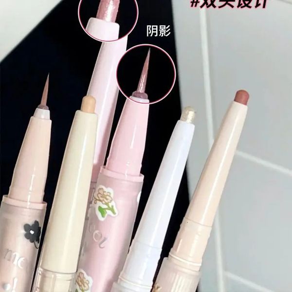 FLORTTE Floria Lying Silkworm Pen Double End Matte Hochglanz Aufhellender Floria Outline Shadow Gel Pen Female 240106