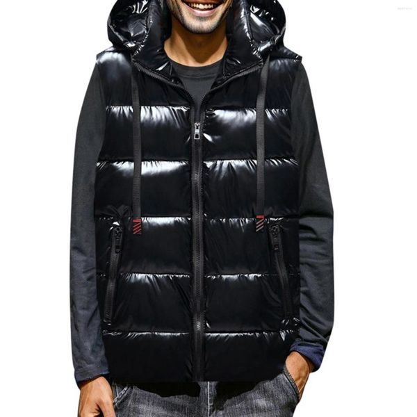 Gilet da uomo Uomo Inverno Colore brillante Gilet Gilet Giacca Scaldacorpo Leggero Giacca a vento Giù Cappotto Abbigliamento 2024