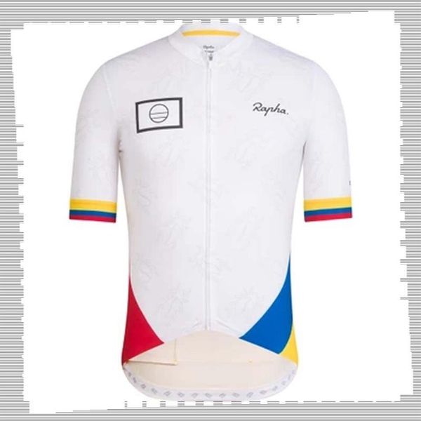 Pro Team Rapha Cycling Jersey Erkek Yaz Hızlı Kuru Spor Üniforma Dağ Bisiklet Gömlekleri Yol Bisiklet Üstleri Yarış Giysileri Açık Mekan 2914