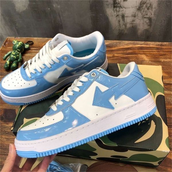 Top Quality Bapestar Sta Sneaker M1 Designer Sapatos Low-top Sapatilhas Couro Clássico Sapato Esportivo Macaco Macaco Medicom Brinquedo Camo Tamanho 35-45 Venda Quente Venda Quente