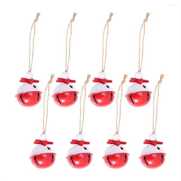 Decorações de Natal Natal-Jingle Bells Ornamentos de árvores tradicionais artesanais com recortes de estrelas Sino de metal