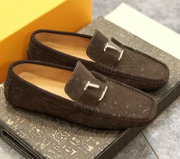 Modell Herren Loafer Designer Schuhe Echtes Leder Luxurys Kleid Schuhe Büro Mokassins Wohnungen für Männer Italienische Schuhe mjikj