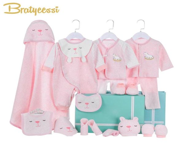 Cartoon New Born Baby Girl Boy Vestiti Stampa di cotone Set neonato Baby Outfit Abbigliamento infantile Set regalo per 012M con Gift3176851