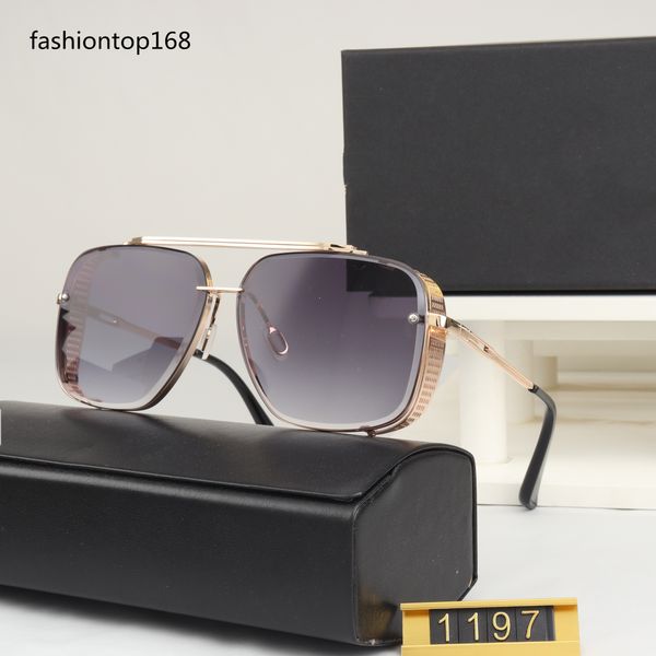 Designer Montatura quadrata di alta qualità per uomo e donna Lenti in vero vetro Occhiali da sole da uomo alla moda con custodia per occhiali G9HI_voghion.com