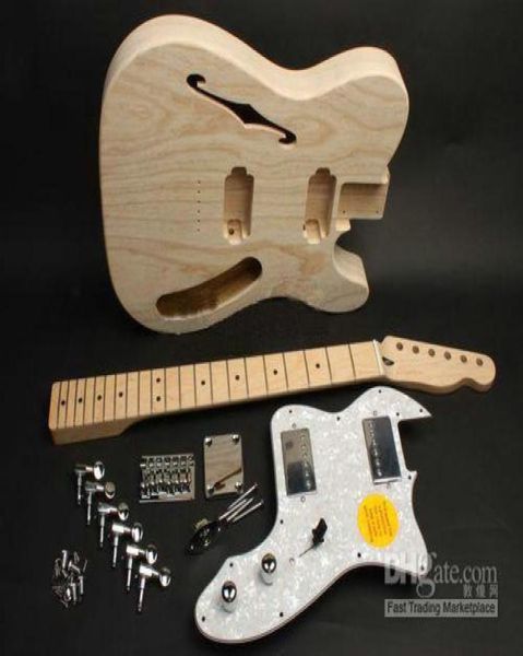 Custom 72 Te E-Gitarre für Bausatz Unfertiger DIY-Gitarrenbausatz mit halbhohlem Korpus 6252871