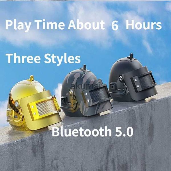 Taşınabilir Hoparlörler Bluetooth Hoparlör Pubg Props GB98K Tier-3-Helmet Taşınabilir Mini Hoparlörler Kablosuz Ses Kutusu Metal Mp3 çalar Akış Hediyesi YQ240106