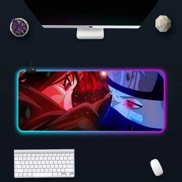 Rests Mouse almofadas de mouse o pulso repousa uchiha itachi rgb pc gamer teclado mouse pad mousepad led mouse tapetes de mouse games de borracha