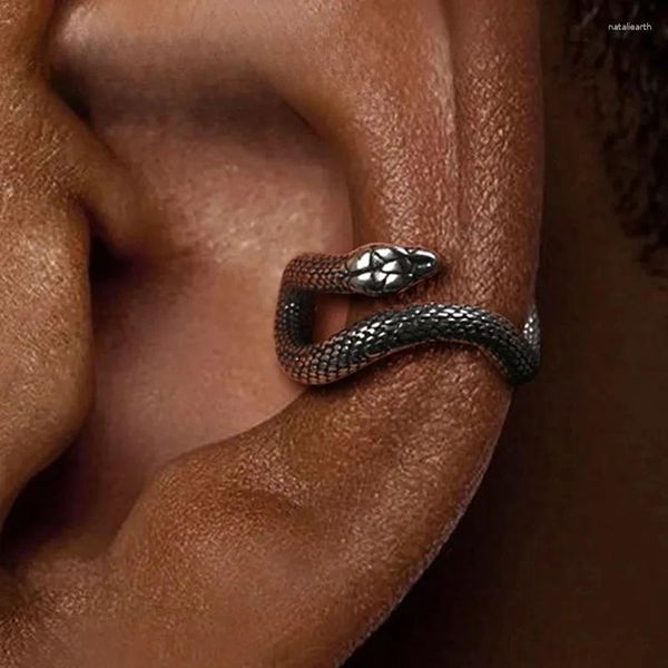 Orecchini posteriori Orecchini a clip per orecchio da uomo Gioielli serpente auricolare Nessun foro Accessori versatili di fascia alta INS UNISEX alla moda