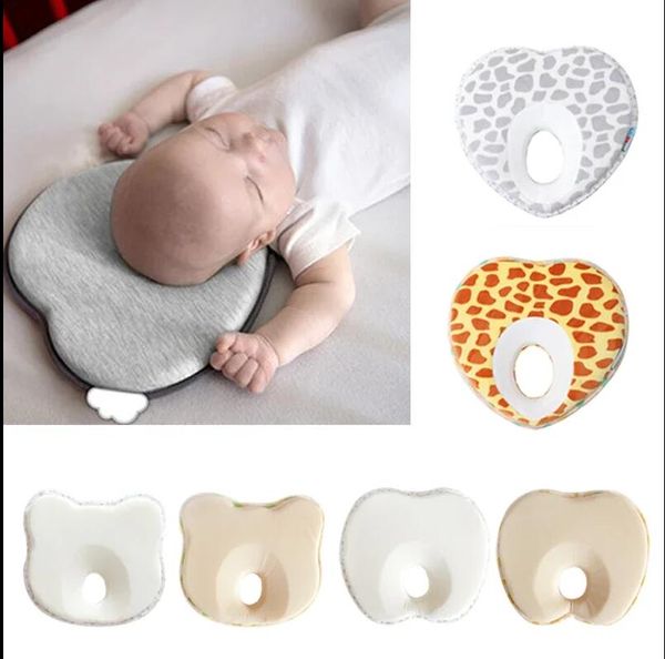 Almofadas infantis anti-rolo criança travesseiro coração forma slee bebê cabeça proteger recém-nascido almohadas cama drop entrega otdvo