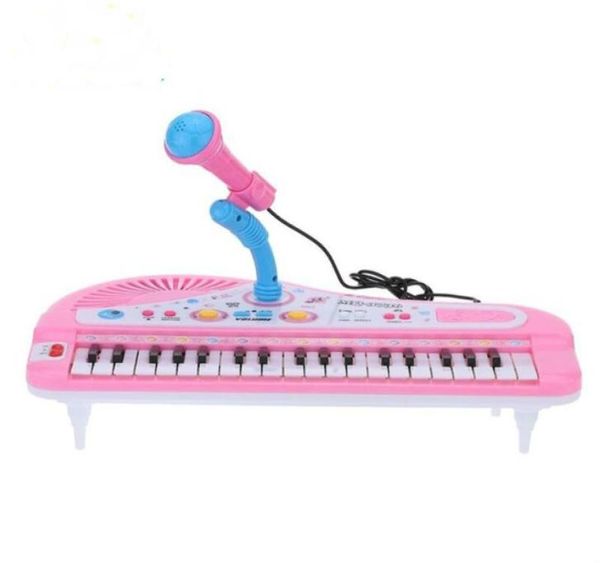 37 tasti Electone Mini tastiera elettronica giocattolo musicale con microfono Giocattolo educativo per pianoforte elettronico per bambini Bambini Neonati9698408