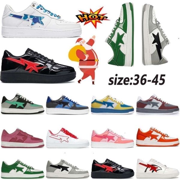 Designer sapatos homens mulheres skate sapato homens mulheres bapestars camuflagem baixa esportes ao ar livre tênis com caixa tamanho 35-46 venda quente venda quente