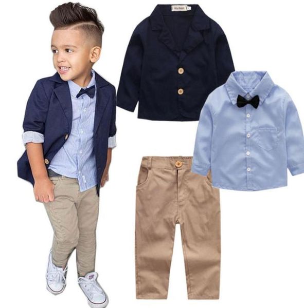 Meninos conjunto de roupas 3 pçs primavera outono de volta à escola roupa do bebê meninos conjuntos roupas pequeno cavalheiro para boy5958466