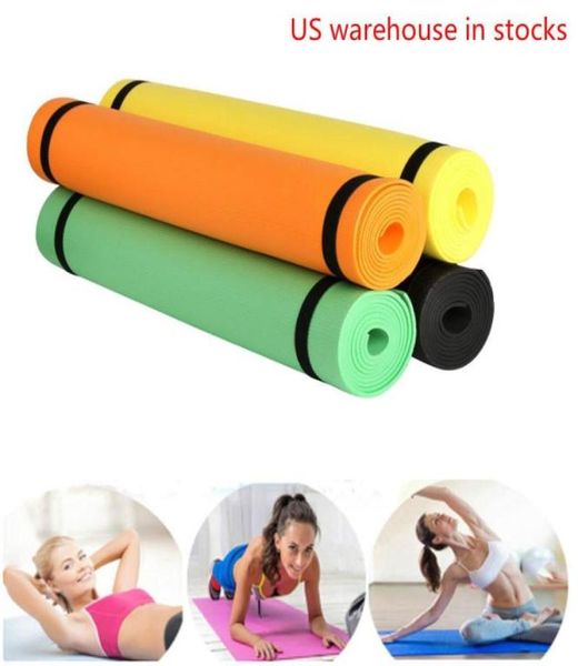 Tapete de yoga antiderrapante esportes fitness 4mm de espessura eva conforto para exercícios, yoga e pilates xq mats2506276