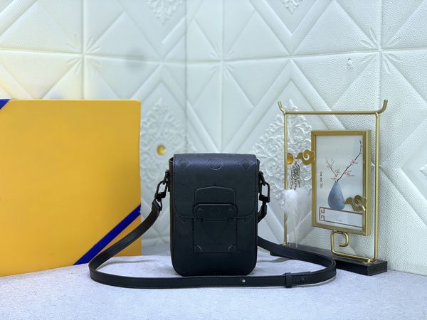 Damen S-Lock Vertikale tragbare Brieftasche Messenger Bag Geprägtes Leder Umhängetasche für Männer Designer Messenger Bags Umhängetasche Schulter Mini Telefon Ledertasche M81522