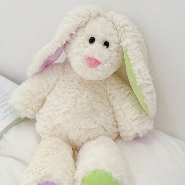 35cm renkli tavşan oyuncaklar yumuşak kabarık doldurulmuş hayvanlar sevimli tavşan peluş peluş çocuklar için uyku oyuncaklar doğum günü hediyeleri 240106
