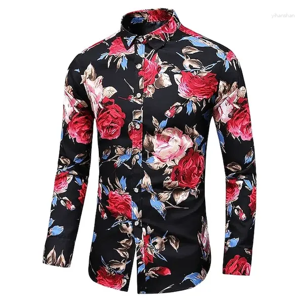 Erkekler rahat gömlek çiçek desen 3d baskılı gömlek erkekler/kadınlar moda kısa kollu düğme yaka sokak kıyafetleri büyük boy unisex giyim