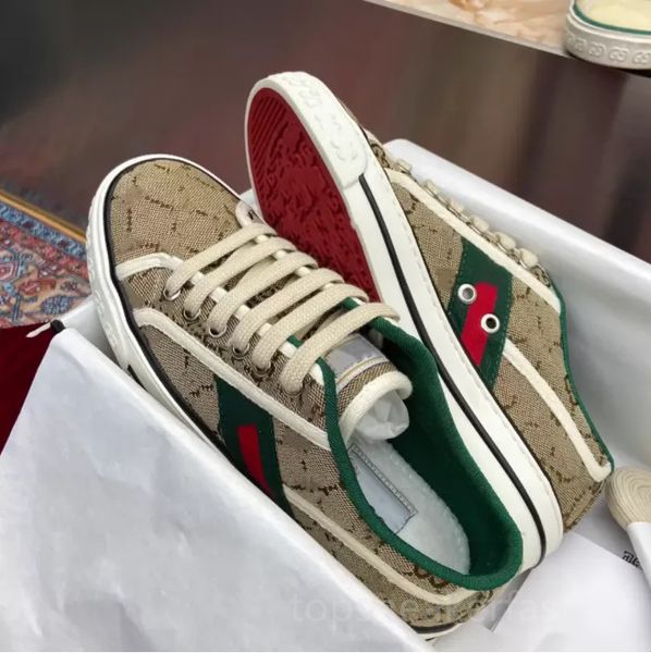 Tasarımcılar Canvas Spor Sneaker Tenis 1977 Kadın Erkek Ayakkabı İşlemeli Vintage Sabahlar Lüks Düz Kauçuk Ayakkabı Bej Mavi Günlük Eğitmen