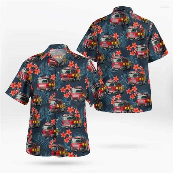 Camicie casual da uomo Camicia hawaiana a maniche corte con risvolto Stampa 3D Gradiente Modello di aeroplano Modello Daily Street Oversize Top Maschi