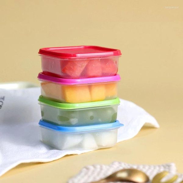 Garrafas de armazenamento 4 pcs cartão caixa de comida mini bento molho ketchup mel salada molho recipiente acessórios