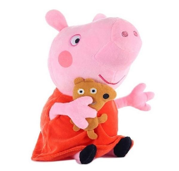 Porco de brinquedo de pelúcia de 19cm com urso de pelúcia dinossauro menino menina presente de aniversário brinquedos7698887