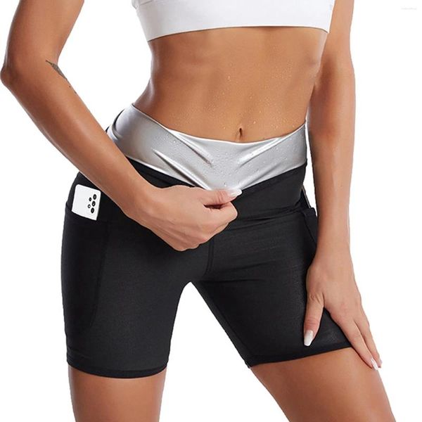 Shorts femininos yoga bolso push up bulift mini suor calças curtas biker booty roupas de ginástica atlético correndo esportes