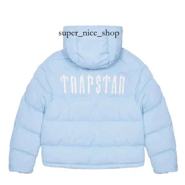 Trapstar Windbreaker Londra Kod çözülmüş kapüşonlu Puffer Gradient Siyah Ceket İşlemeli Termal Hoodie Erkek Kış Palto Üstleri Trapstar 583