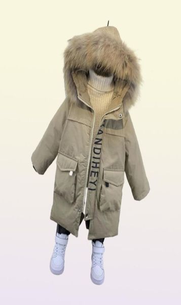 Ragazzi cappotto invernale lungo bambini casual parka giacca per cappotti da ragazzo bambini piumini capispalla vestiti adolescenti giacca a vento felpe con cappuccio3847014
